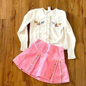 Matching Gymboree skirt set.